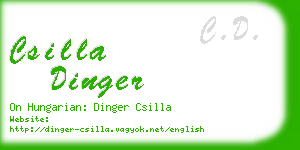 csilla dinger business card